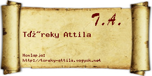 Töreky Attila névjegykártya